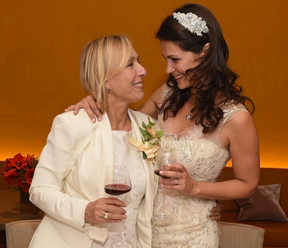 Las fotos de la boda de Martina Navratilova y Julia Lemigova